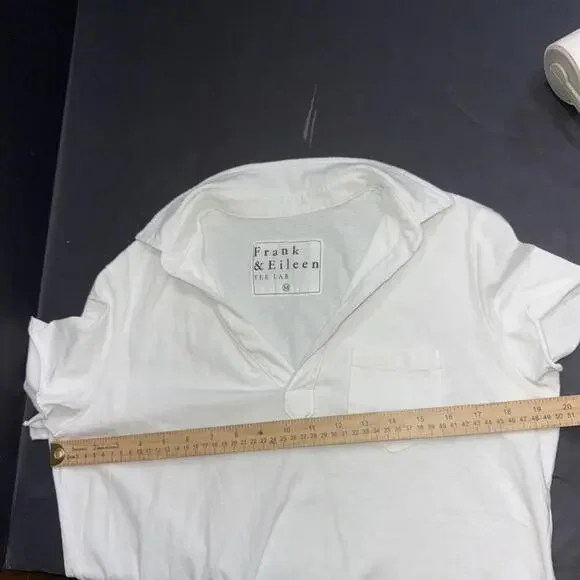 FRANK & EILEEN Lauren Polo Dress Heritage White Minimalist Short Sleeve - Picture 4 of 9